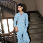 Embroidery Striped Linen Pants