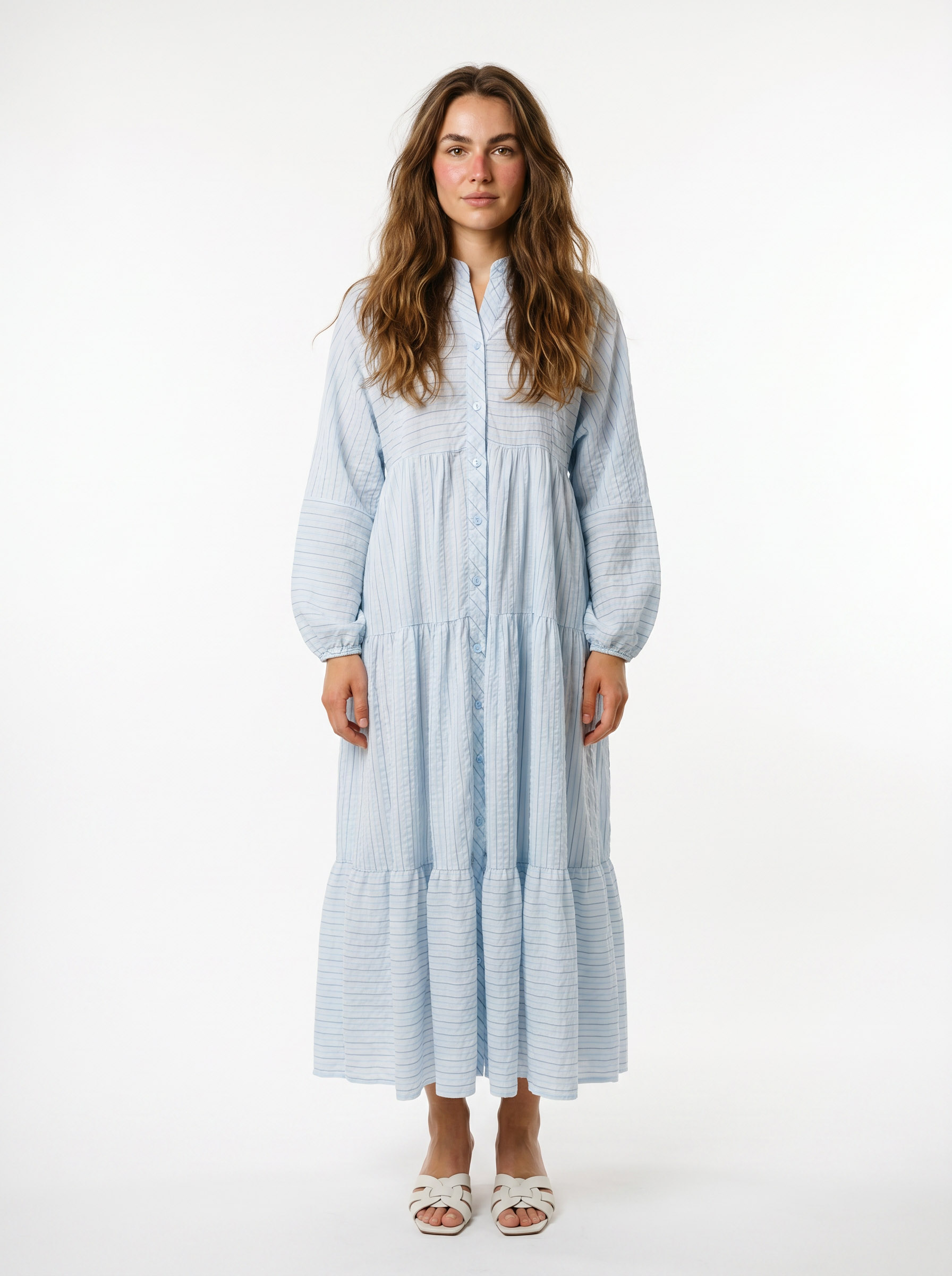 1-12.jpg Striped Cotton Dress - Image 1