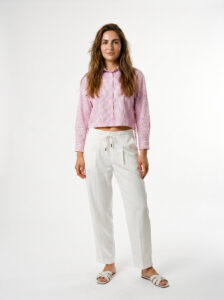 Cropped Striped Blouse